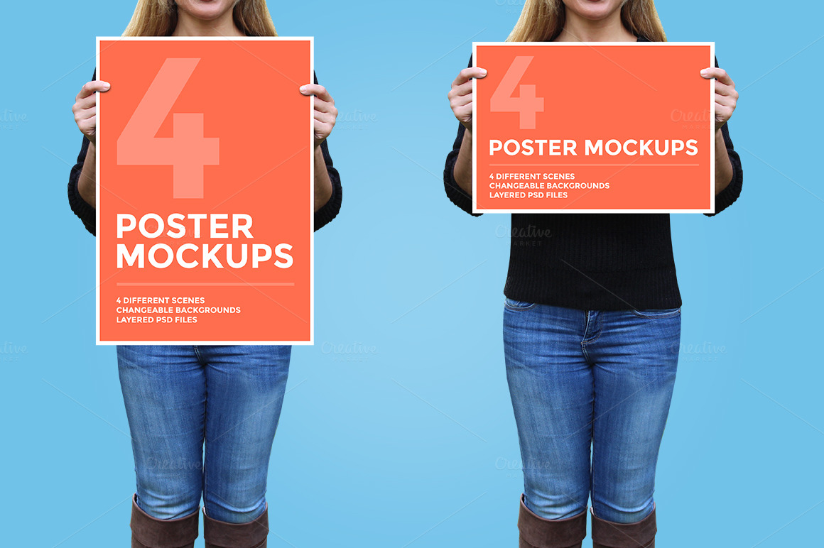 Download 60+ Poster Mockup Templates for Showcasing Designs ...