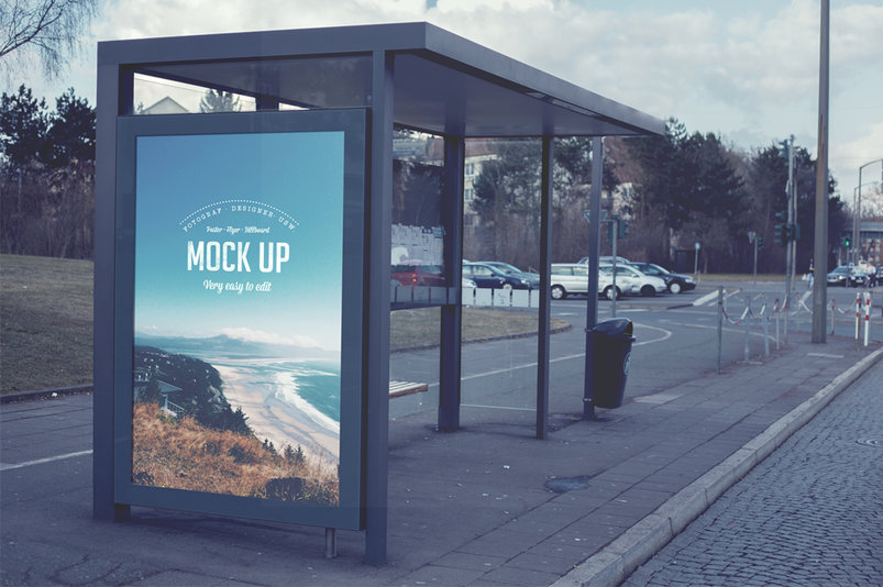 A realistic billboard mockup template