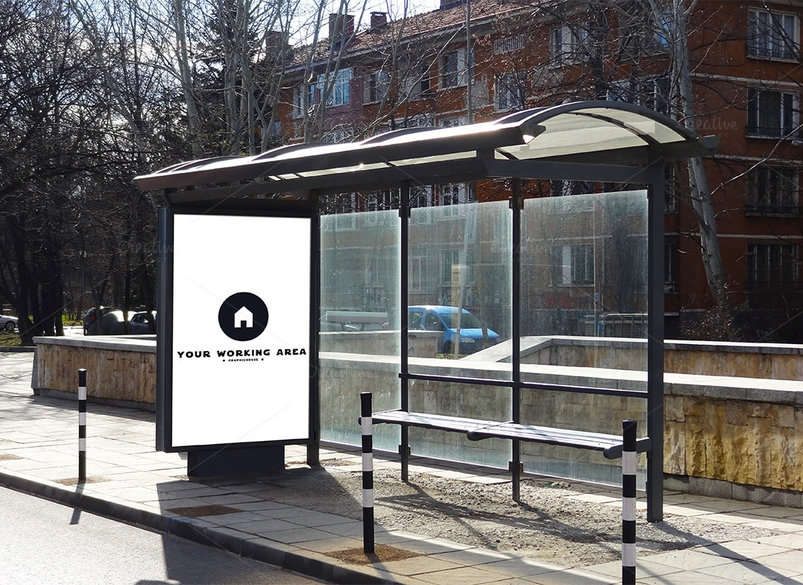 A simple bus stop mockup