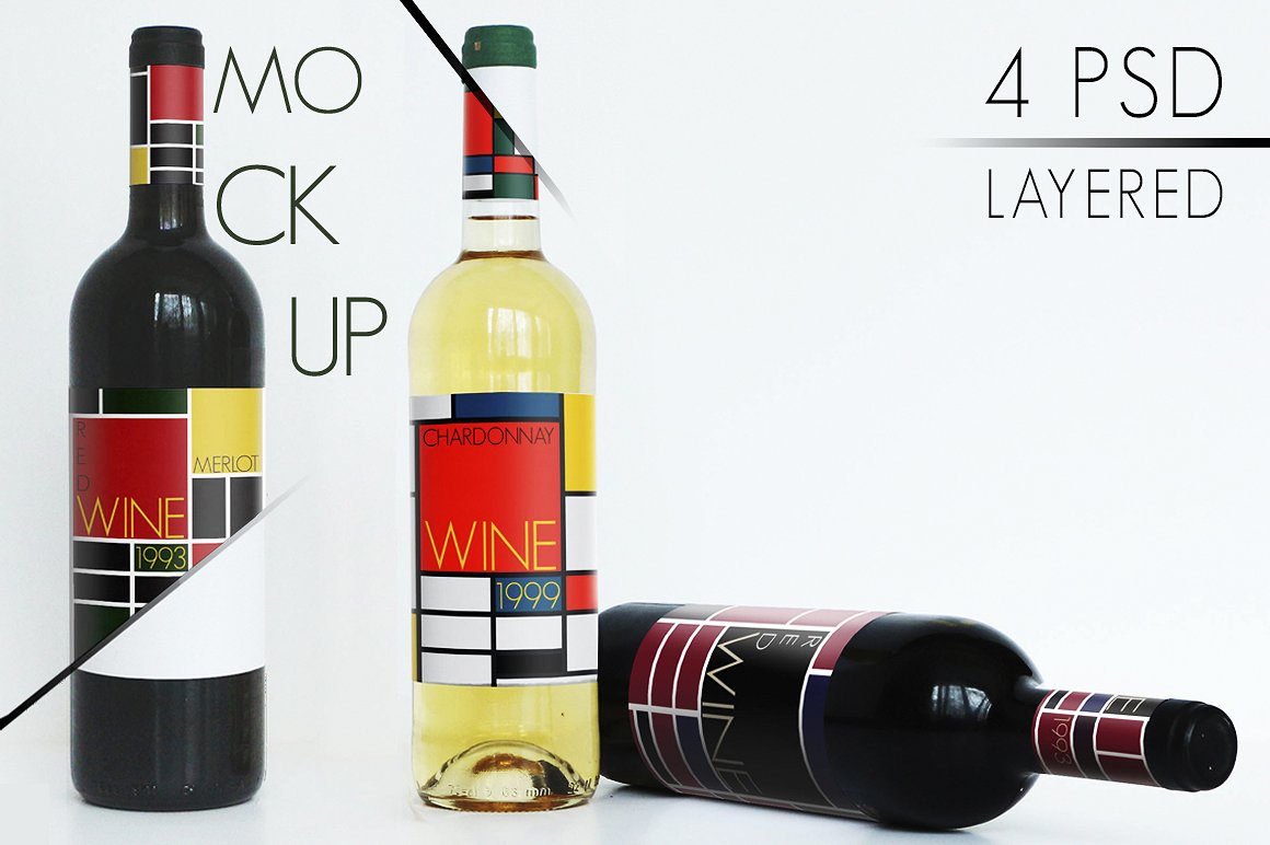 A wine mockup collection