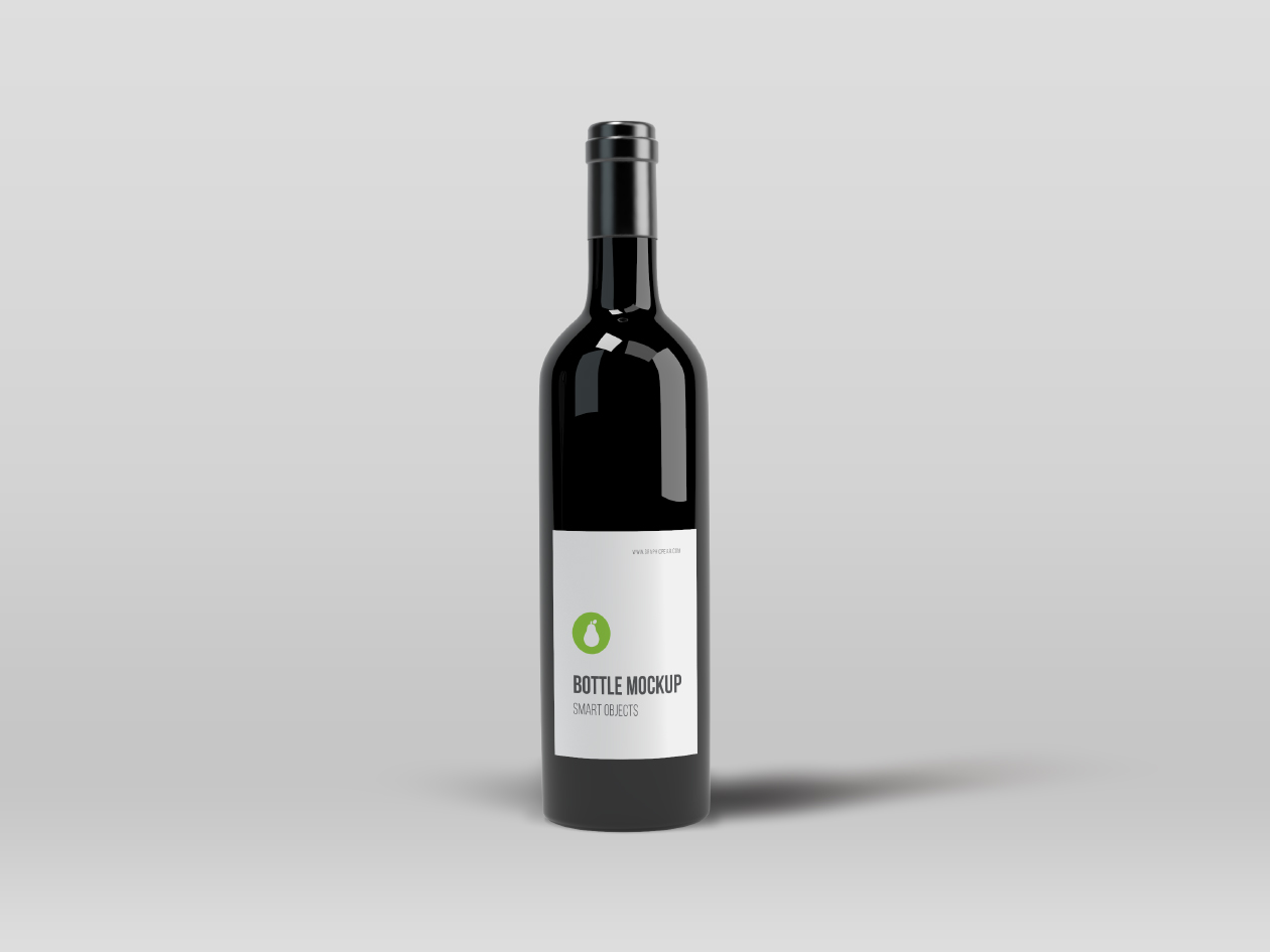 A free black bottle mockup template