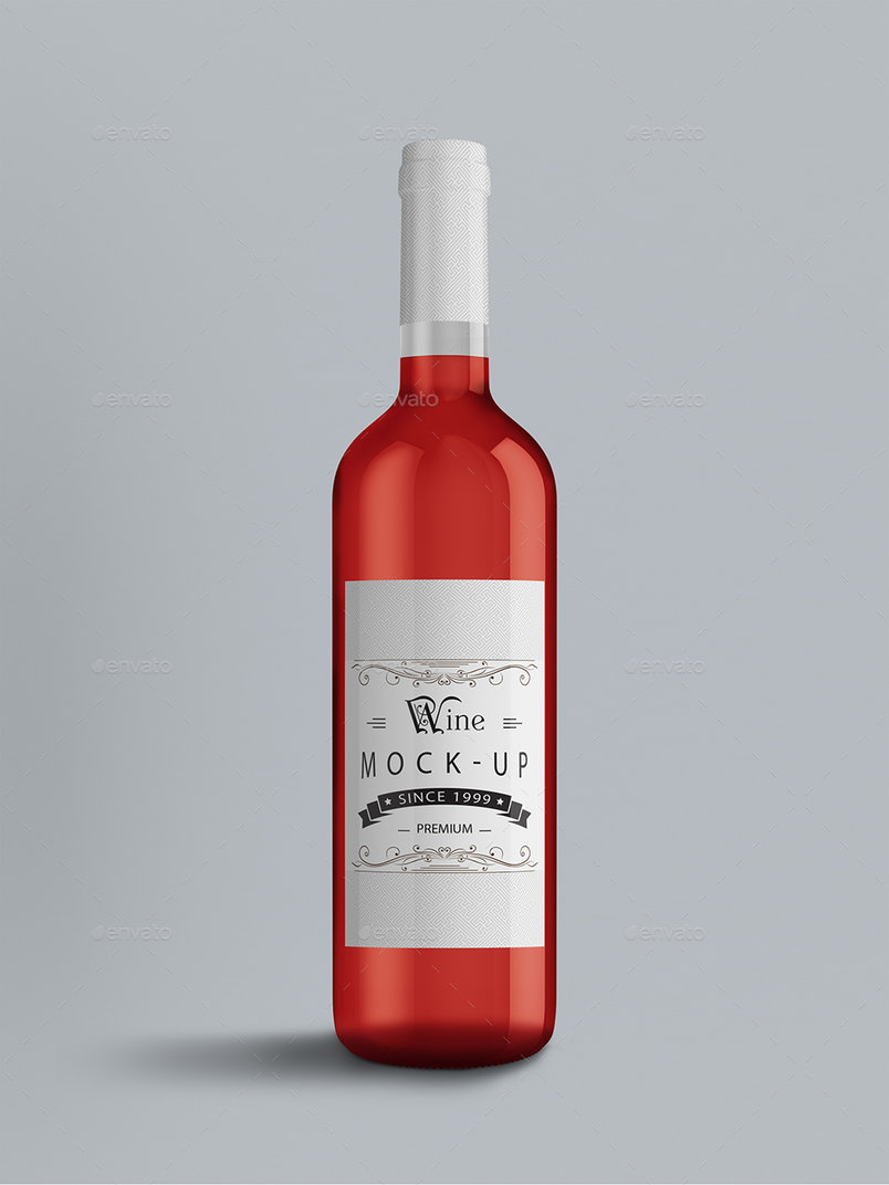 A photorealistic wine bottle mockup
