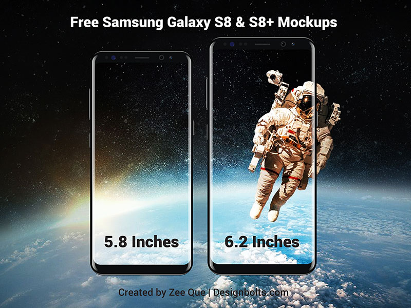 Free Samsung Galaxy S8 & S8 Plus Mockup Vector Files