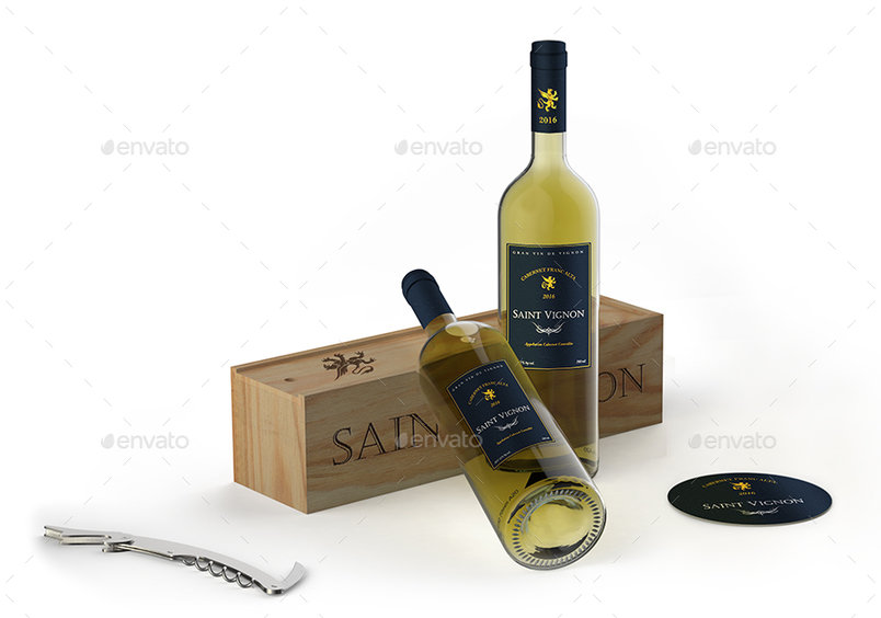 A wine mockup studio kit