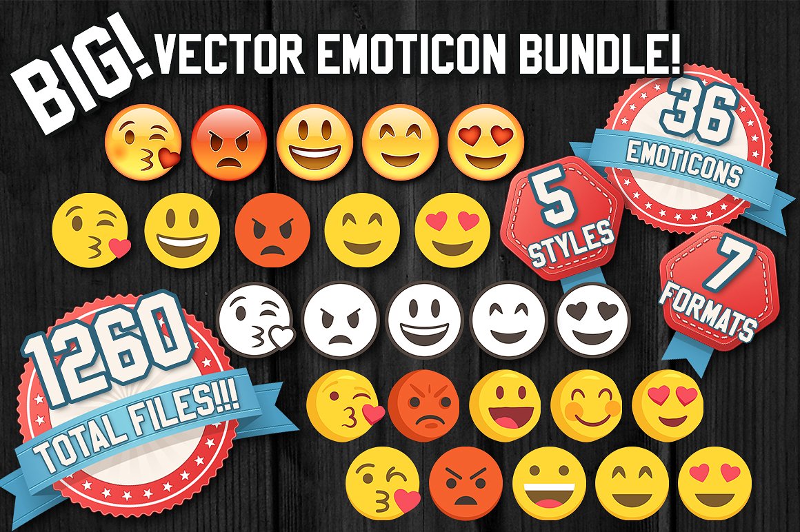 A big emoticons bundle