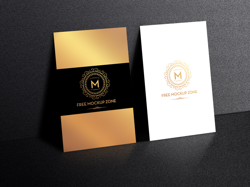 Free standing business card mockup