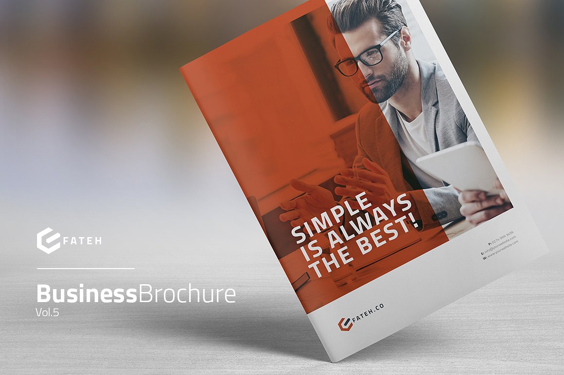 A4 size business brochure mockup