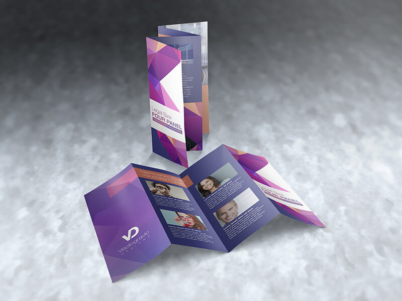 Four different brochure mockup templates