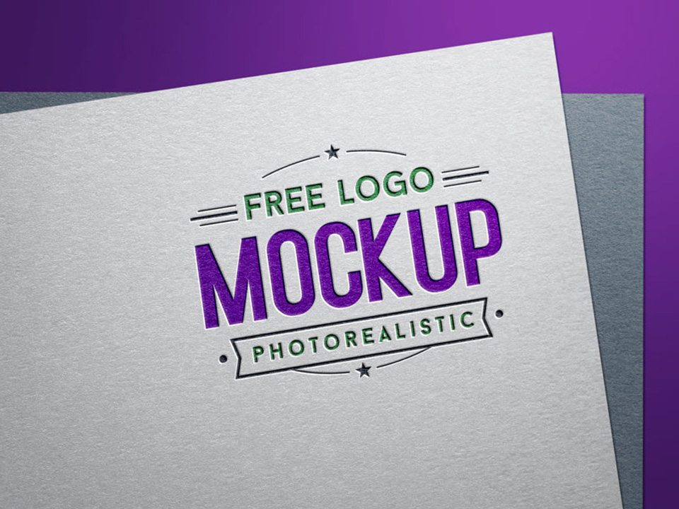 Free photorealistic logo mockup