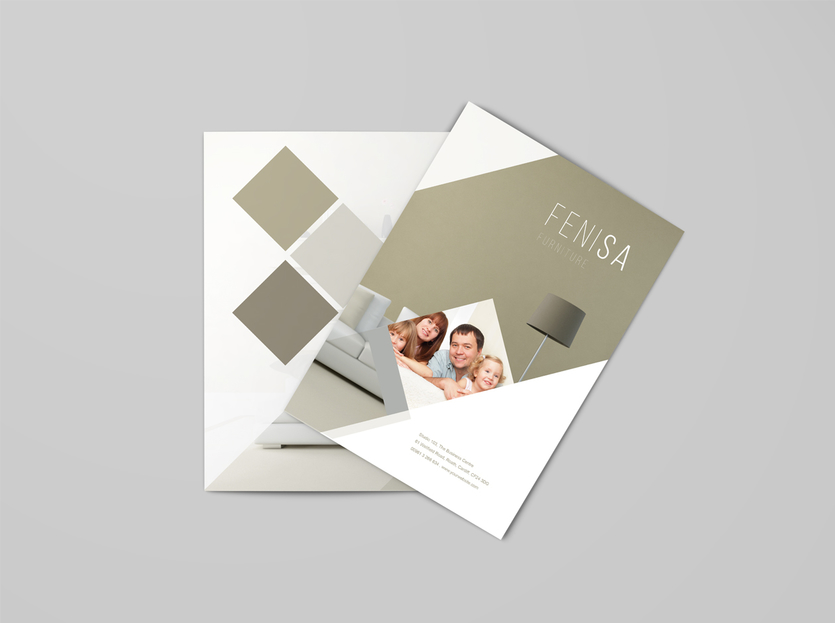 A5 bifold brochure mockup design