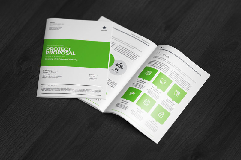 A4 brochure catelog mockup template