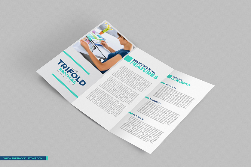 Free minimal tri-fold brochure template