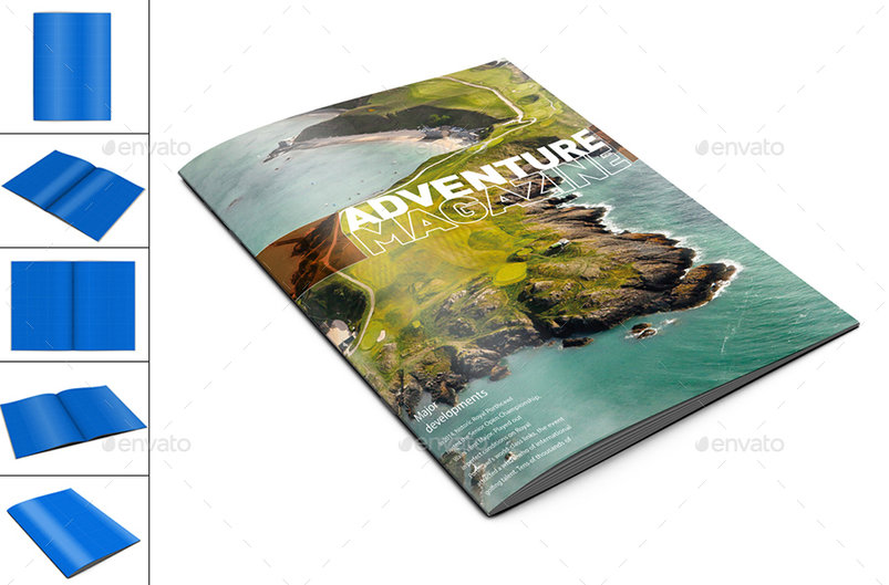 Magazine brochure mockup template