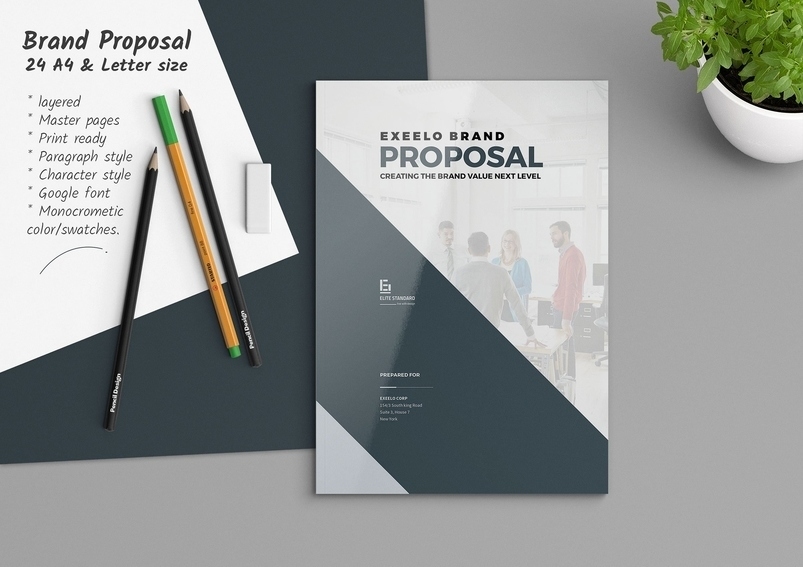 A creative proposal mockup template