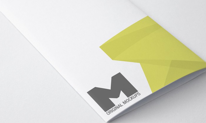 Free photoshop trifold brochure mockup template