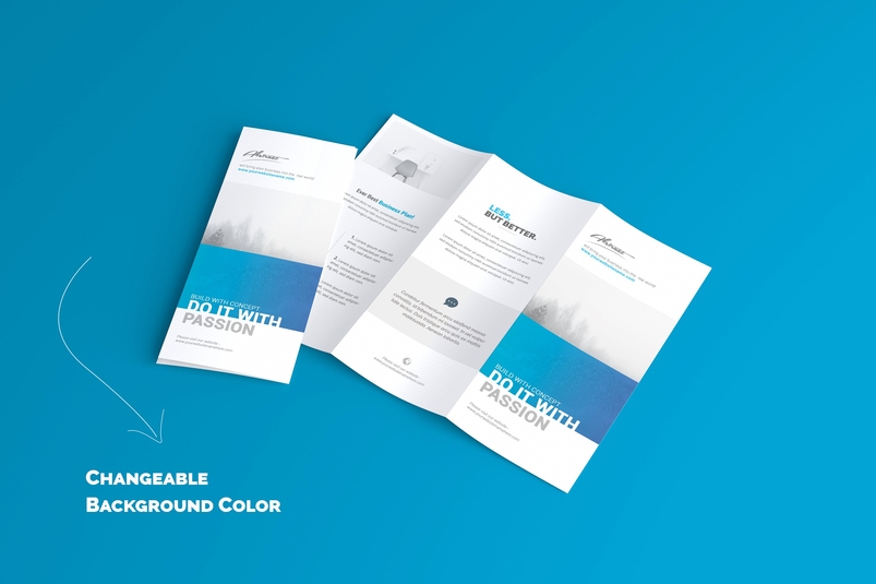 US letter trifold brochure mockup template