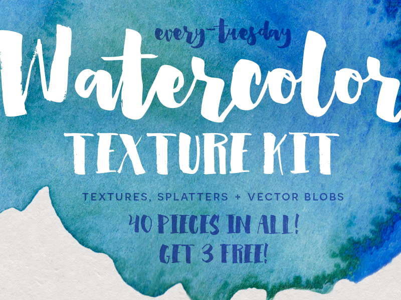 A watercolor texture kit