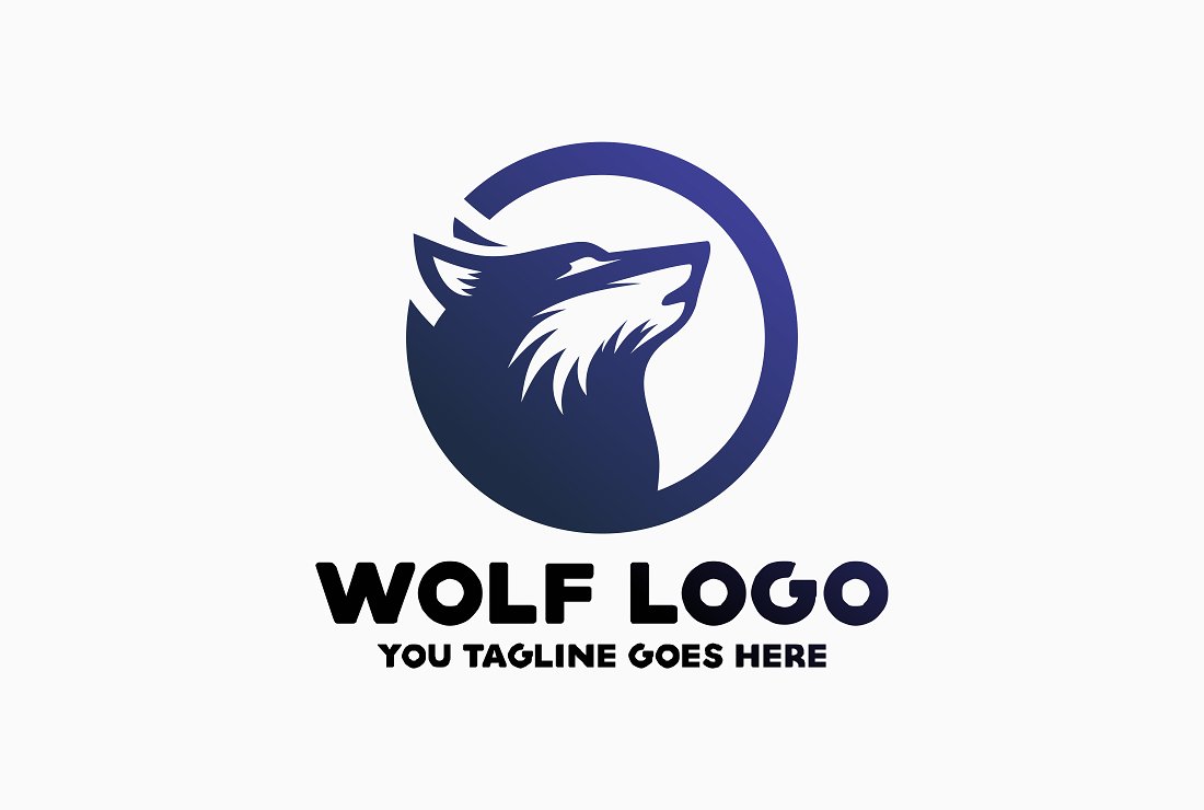 Wolf logo template