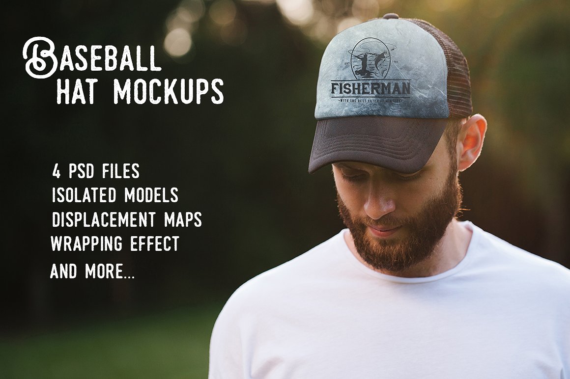 Download 40+ Cap Mockups with Editable PSD Templates | Decolore.Net