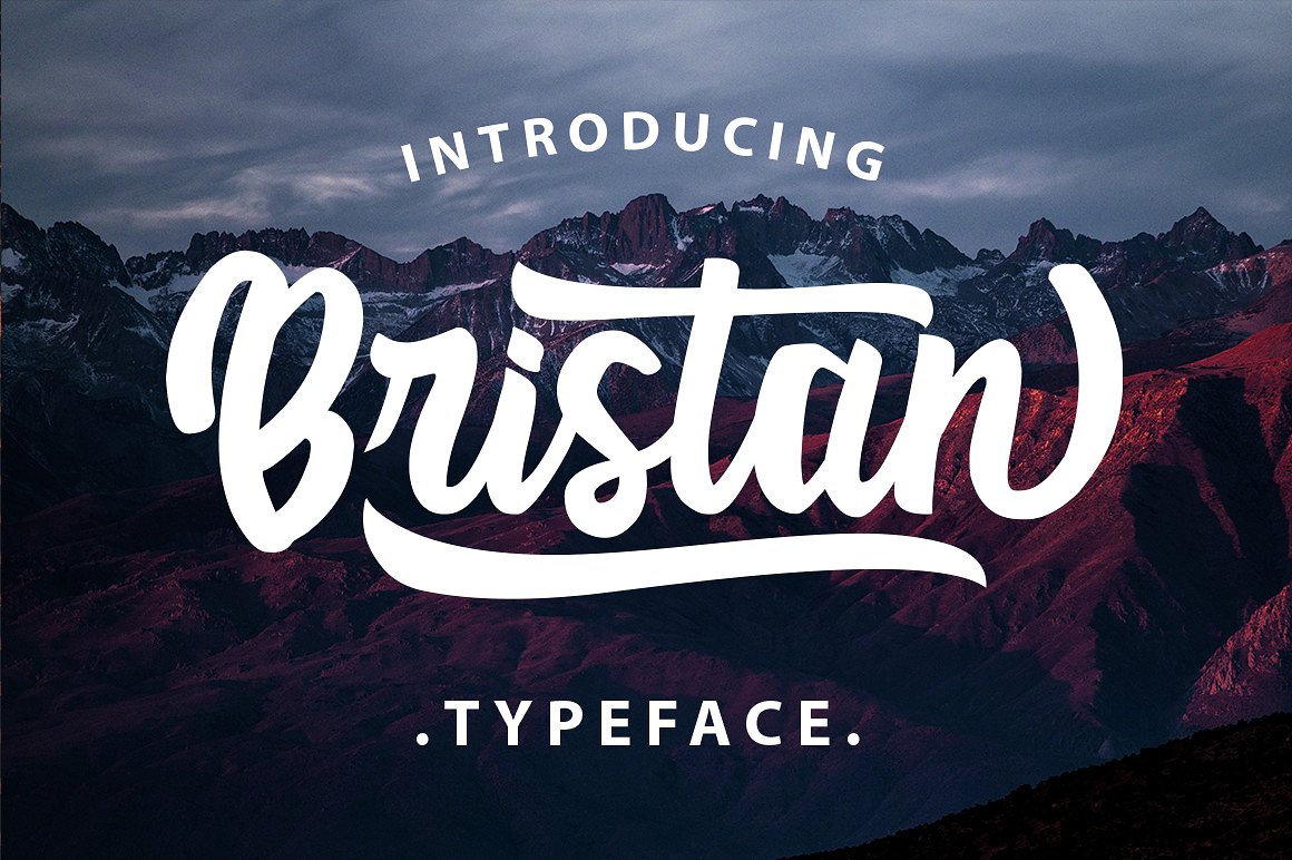 A bold script typeface