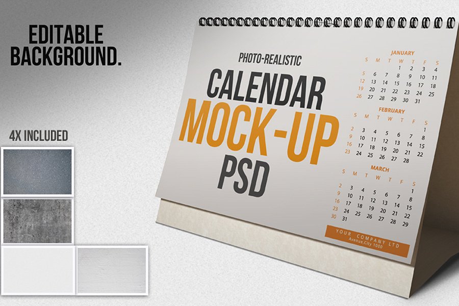 Download 25+ Attractive Wall and Desk Calendar Mockups | Decolore.Net