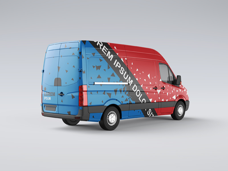 A van mockup template