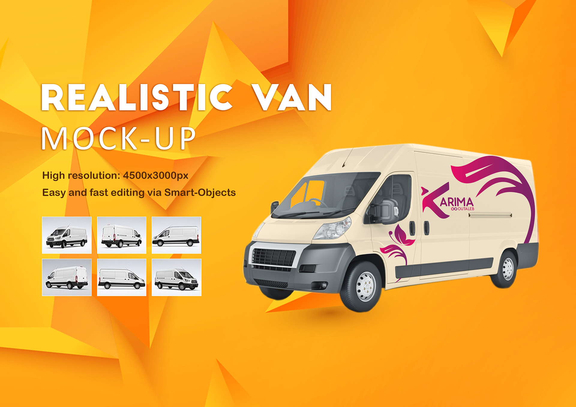 Free psd van mockup templates