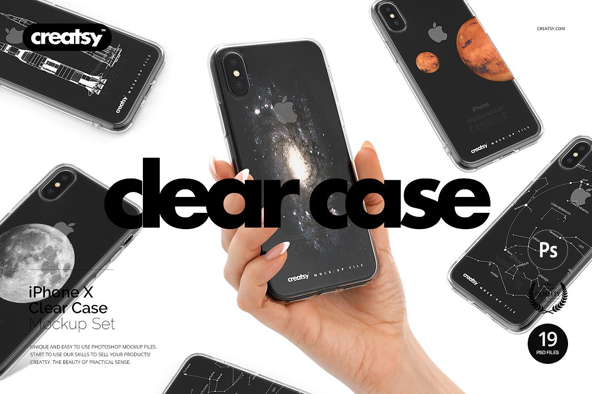 iPhone Clear Case Mockup in Hand