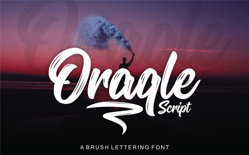 A free brush lettering font