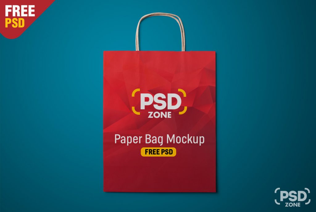 Free psd paper bag mockup