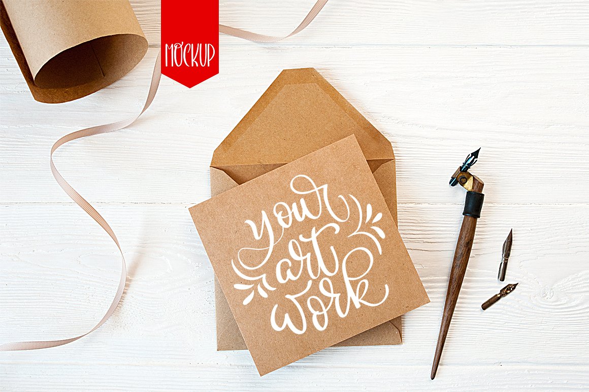 An envelope letter mockup