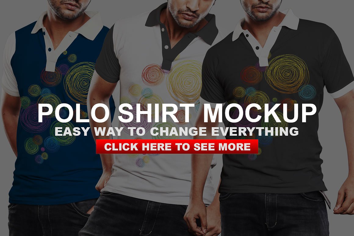 Changeable polo shirt mockup templates