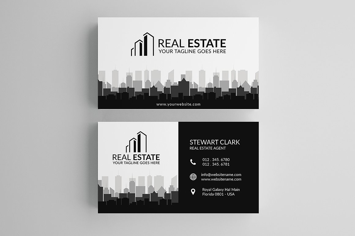 24+ Modern Real Estate Business Cards PSD  Decolore.Net Pertaining To Real Estate Business Cards Templates Free