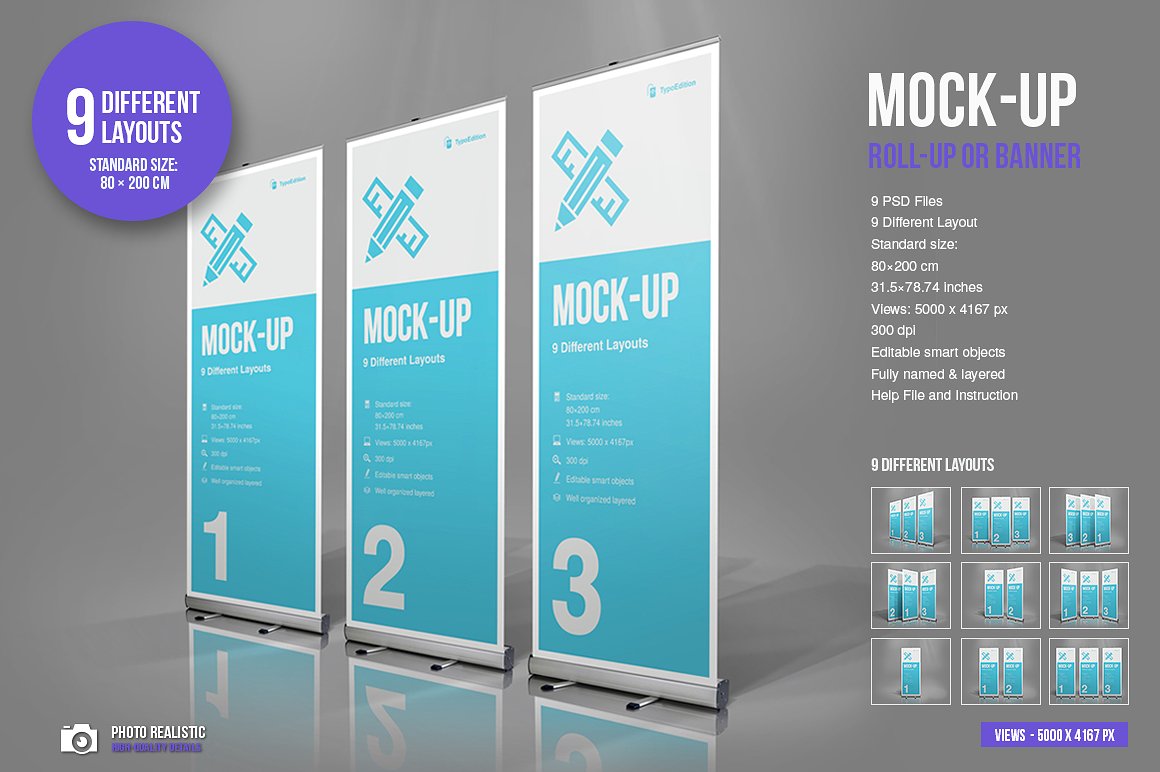 40 Photorealitic Roll Up Standing Banner Psd Mockup Templates Decolore Net