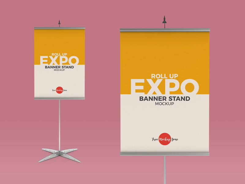 40 Photorealitic Roll Up Standing Banner Psd Mockup Templates Decolore Net