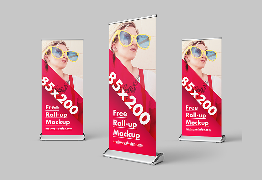 Download 40 Photorealitic Roll Up Standing Banner Psd Mockup Templates Decolore Net PSD Mockup Templates