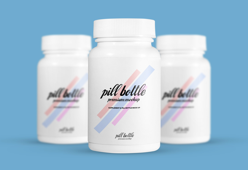 Download 30 Pills Vitamins Bottle Packaging Psd Mockup Templates Decolore Net