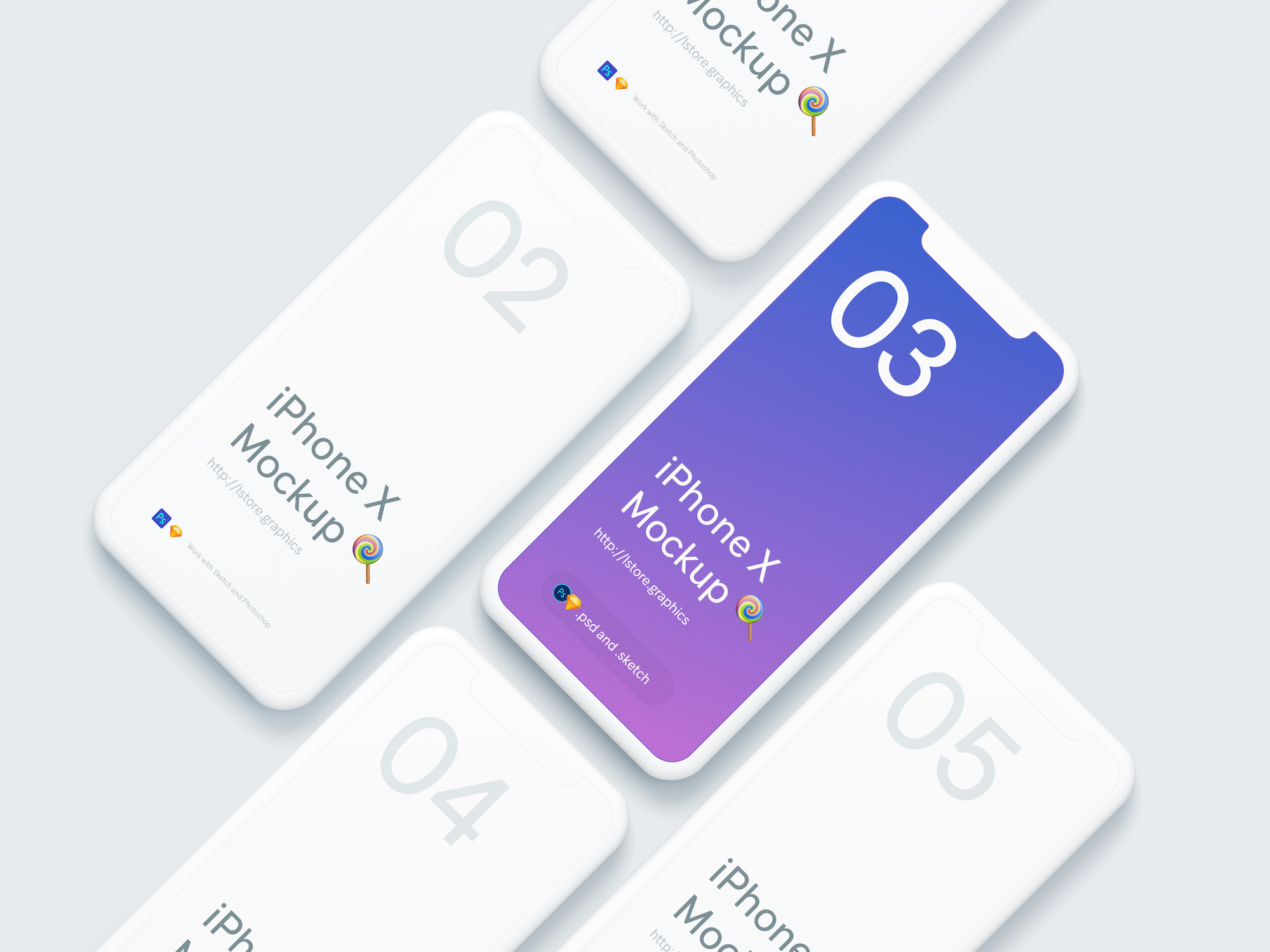 A free simple iphone mockups