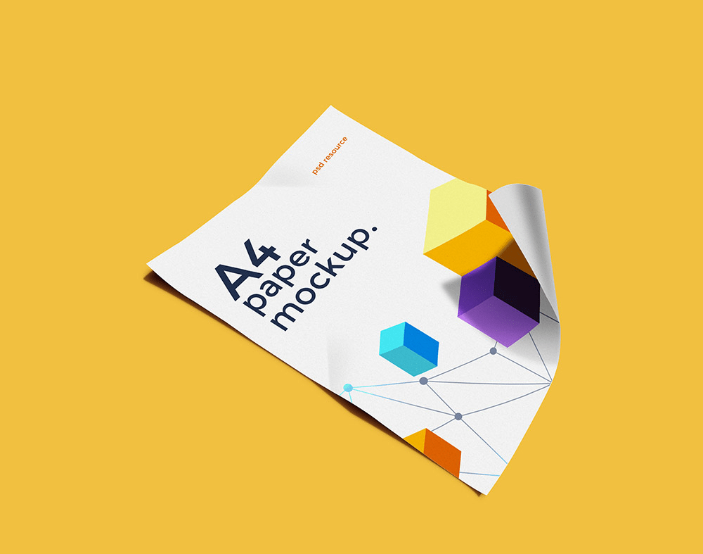Download Free 50 Appealing A4 Paper Psd Mockup Templates Decolore Net PSD Mockup Template