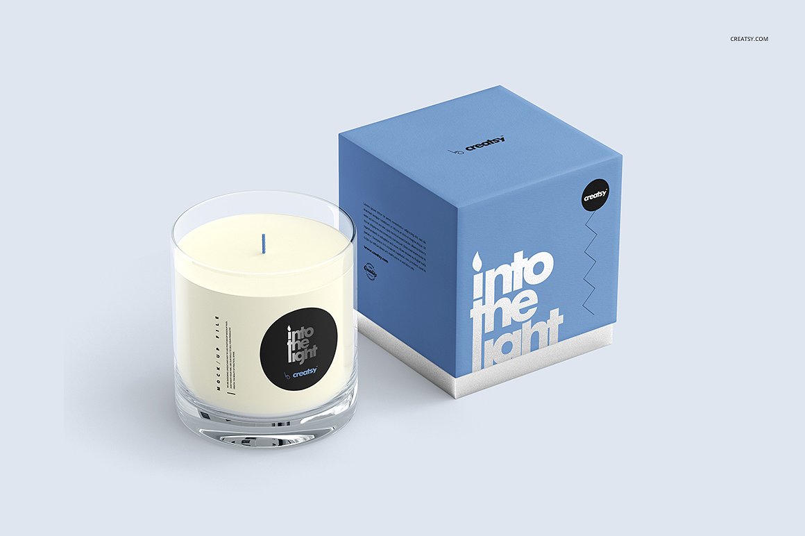 Nice candle mockup set