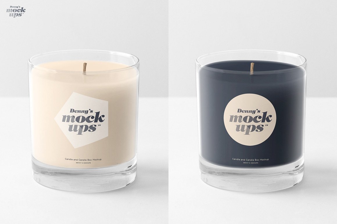 Gift candle mockup templates