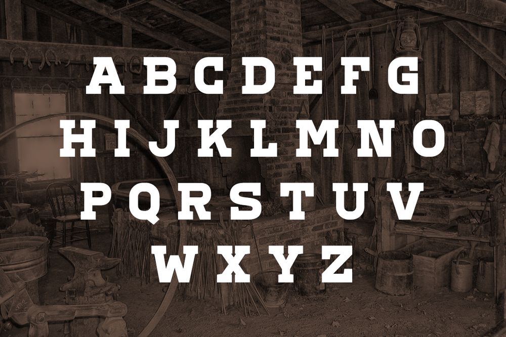 A free slab display typeface