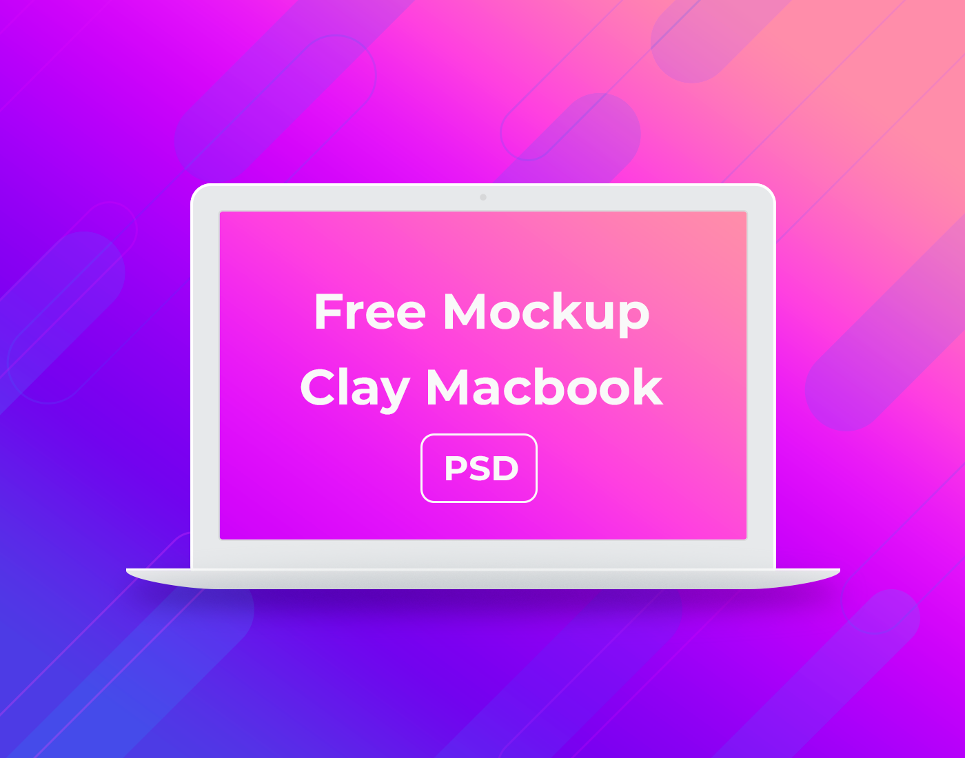 A free clay macbook mockup