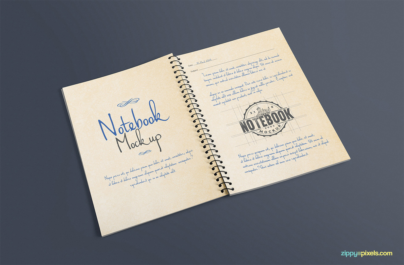 Download 40 Charming Spiral Notebook Mockup Templates Decolore Net