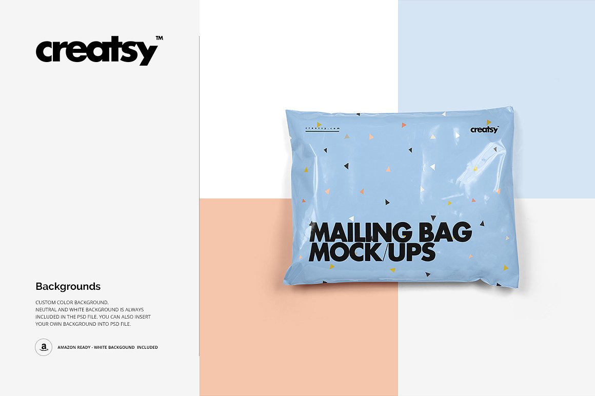 A mailing bag mockup set