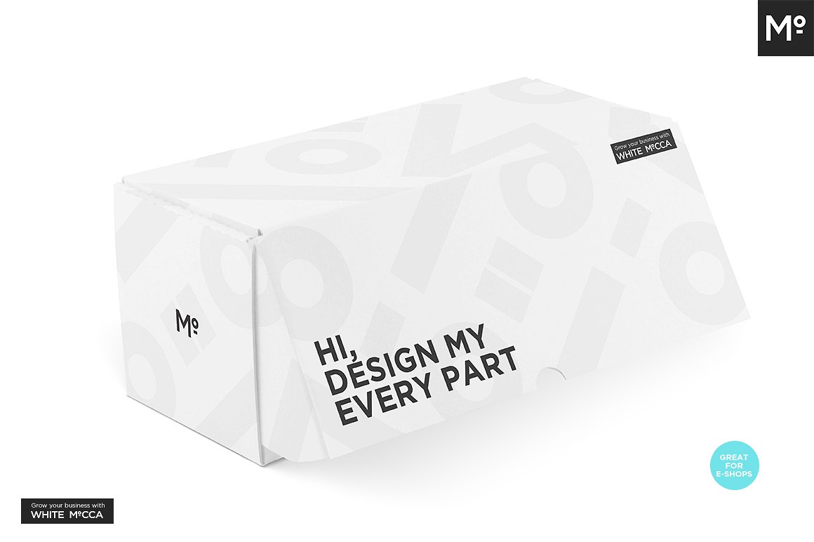 A mailing box moxkup template