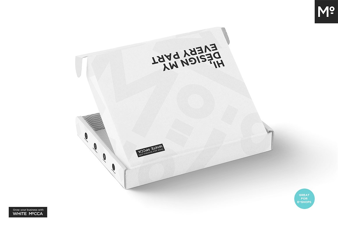 A mailing box mockup template