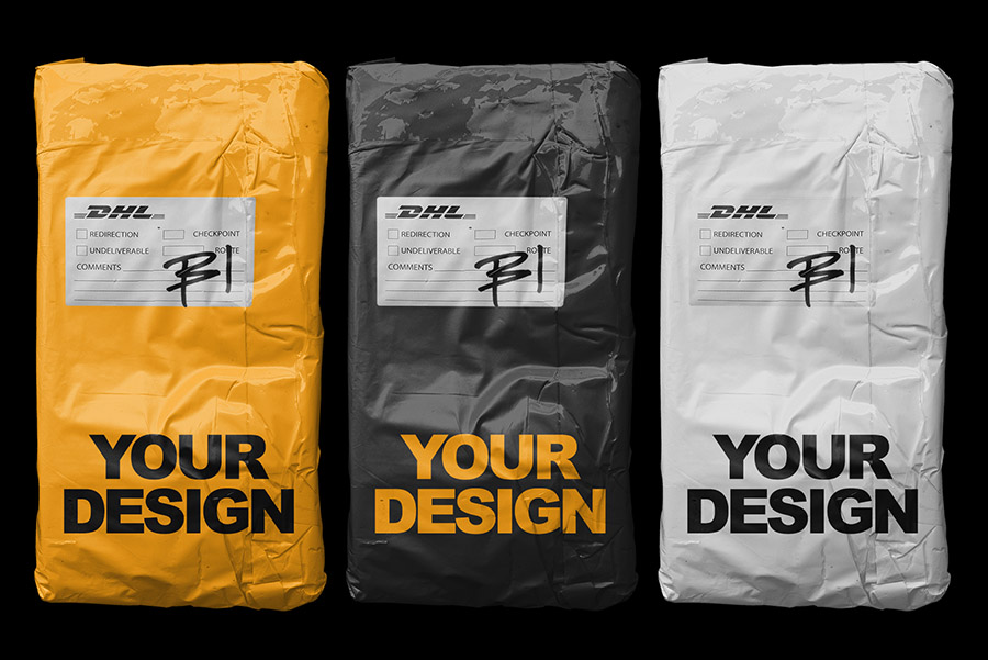 A free post pack bag mockup template