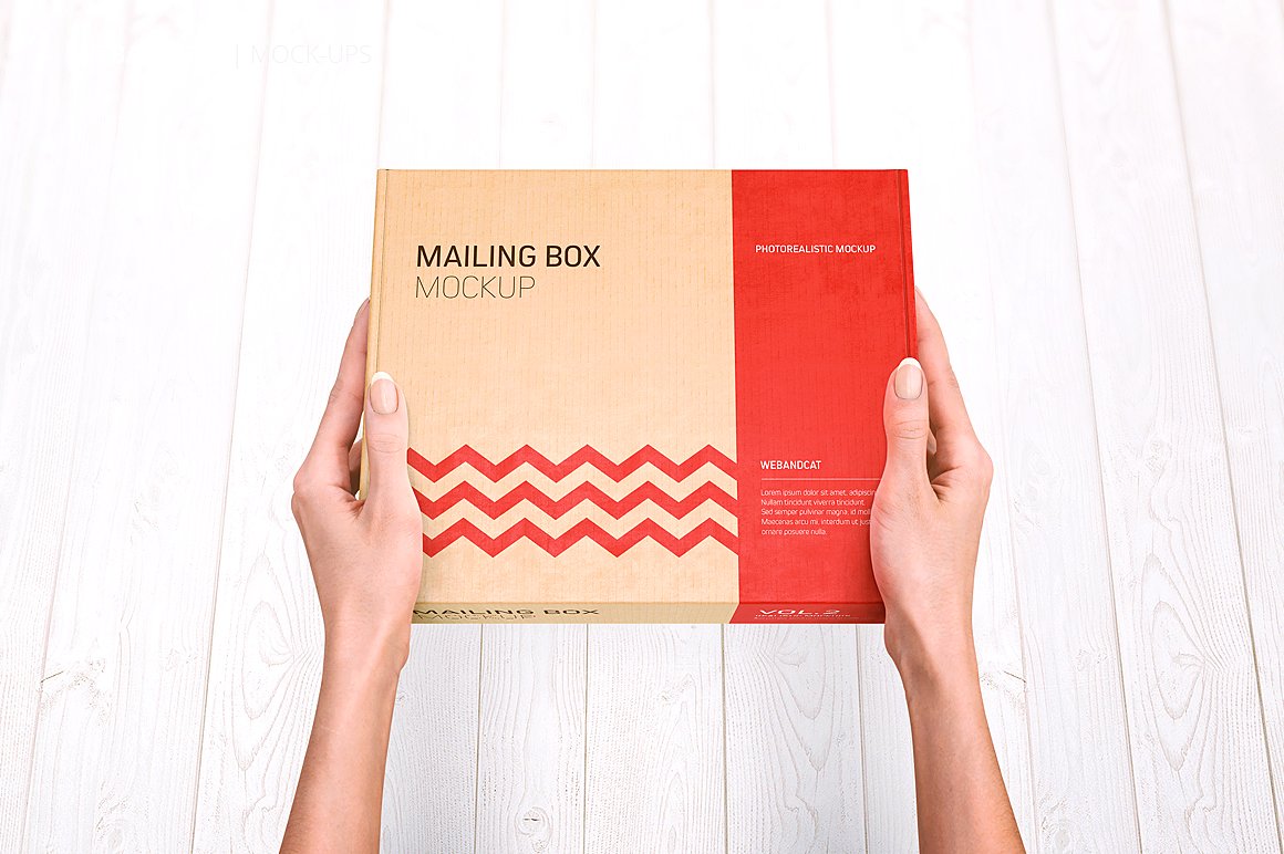 A mailing box mockup template