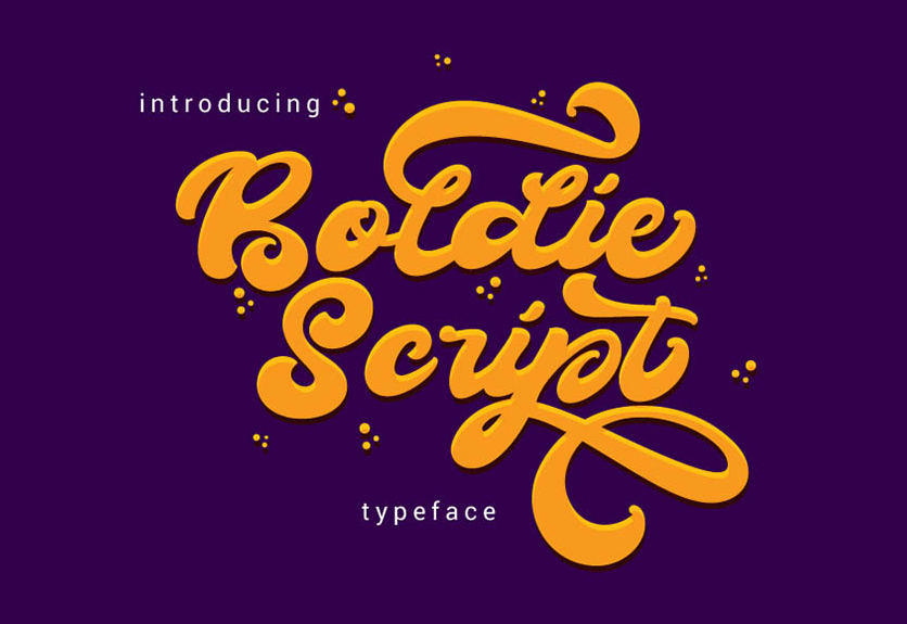 A free bubble script typeface